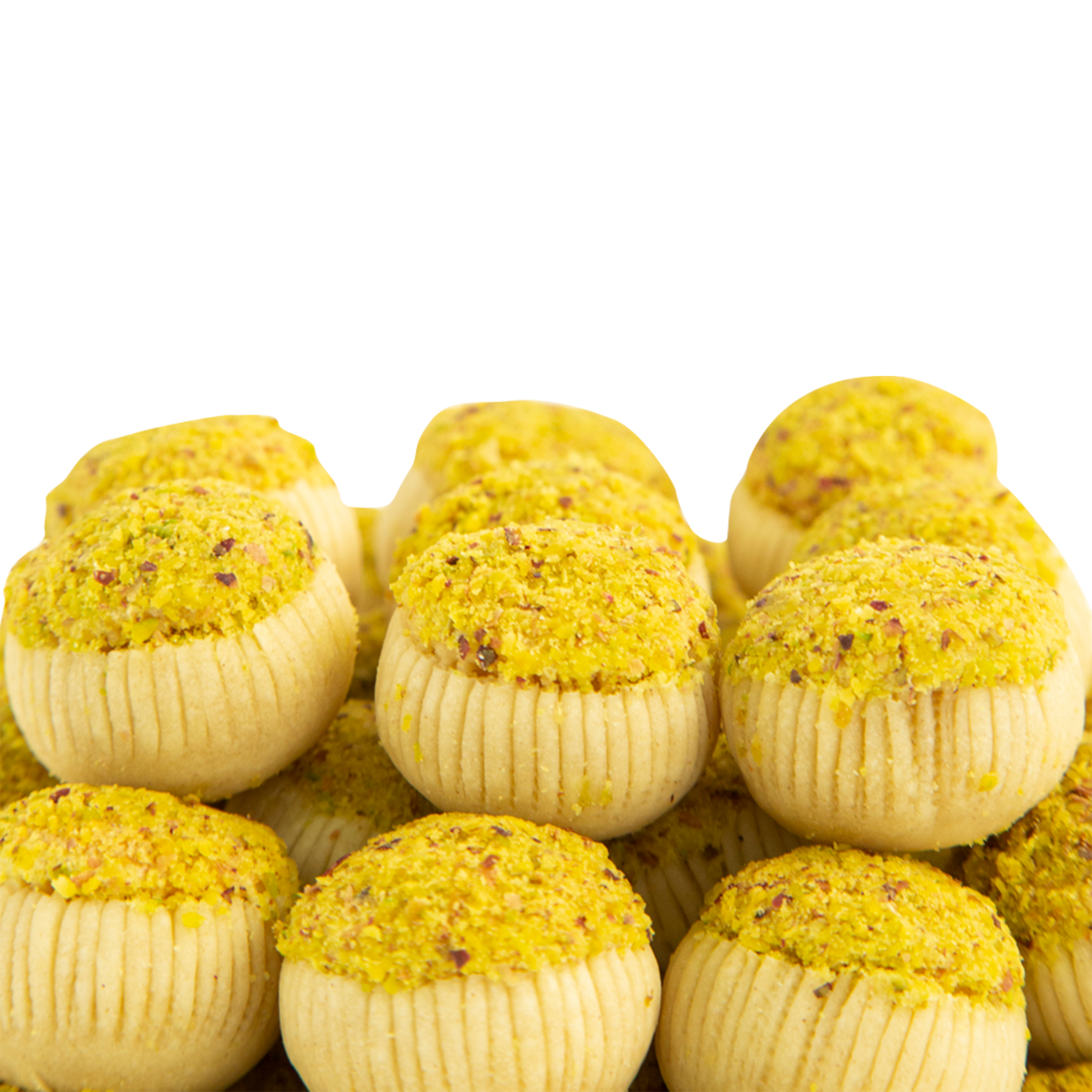 Tunisian almond tajin dessert cut into small squares by Masmoudi Gourmet