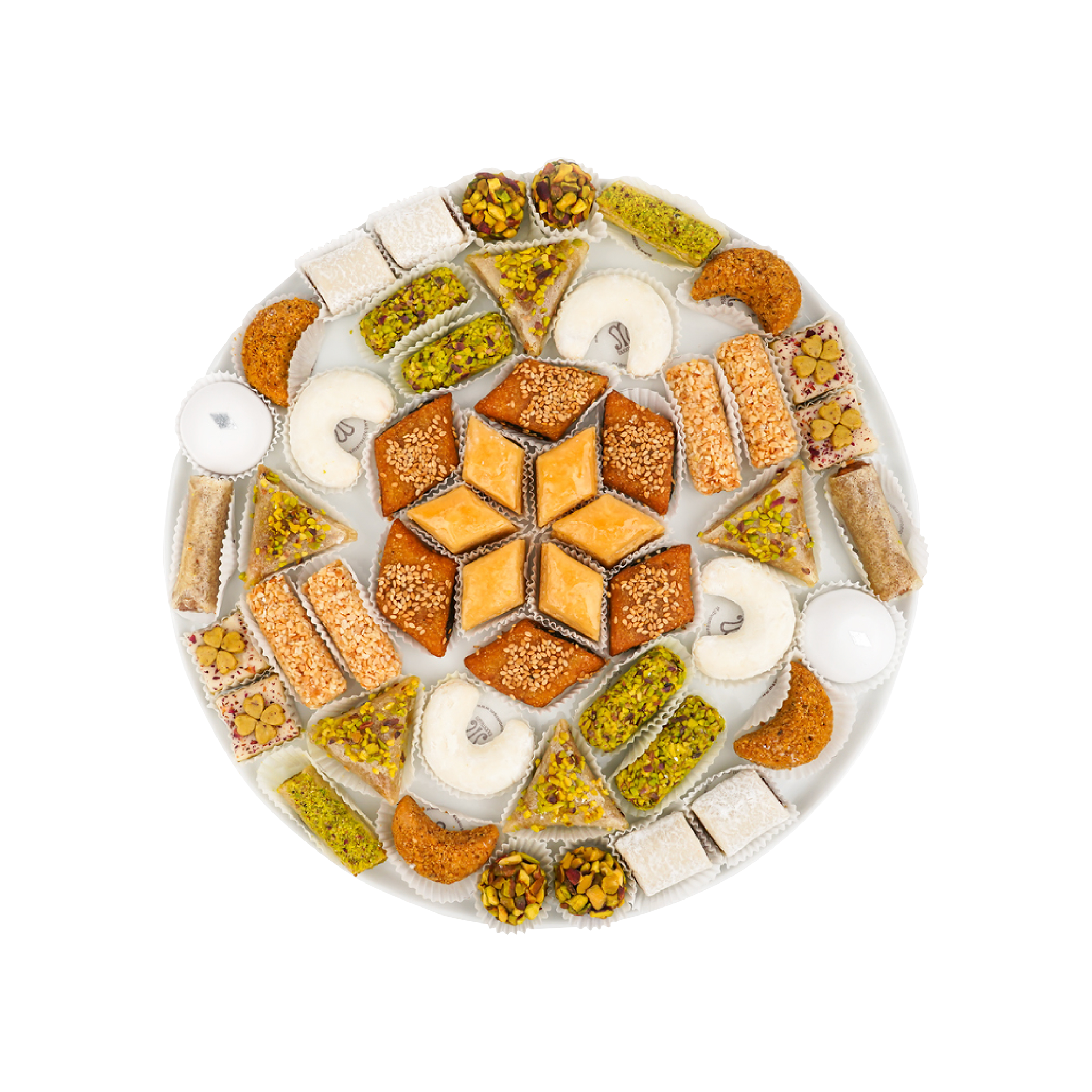 Large gourmet Tunisian pastry gift box with 100 assorted pieces by Masmoudi Gourmet