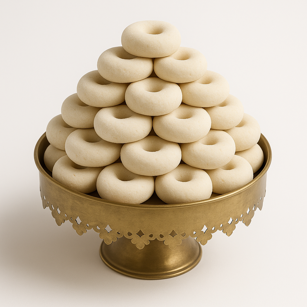 Kaak Warka Tunisian almond and rosewater ring cookies 450g