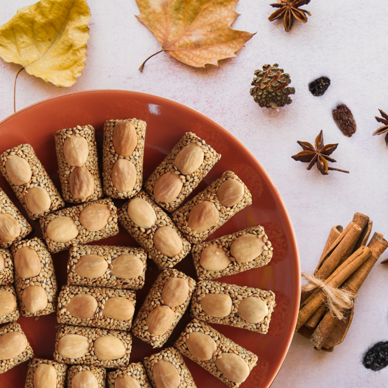 Laklouka Tunisian pistachio and sesame halva dessert 400g
