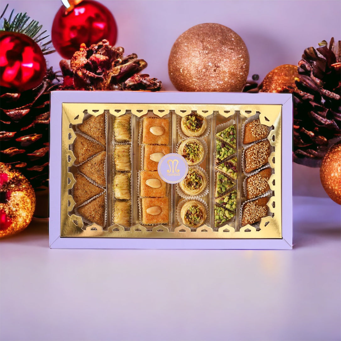 Chichkan Tunisian sesame and almond cookie gift box with 27 pieces