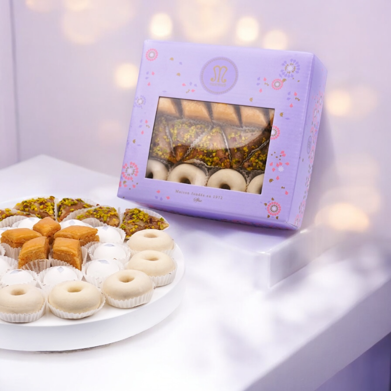 Délice de Tunis gift box with assorted Tunisian pastries 430g