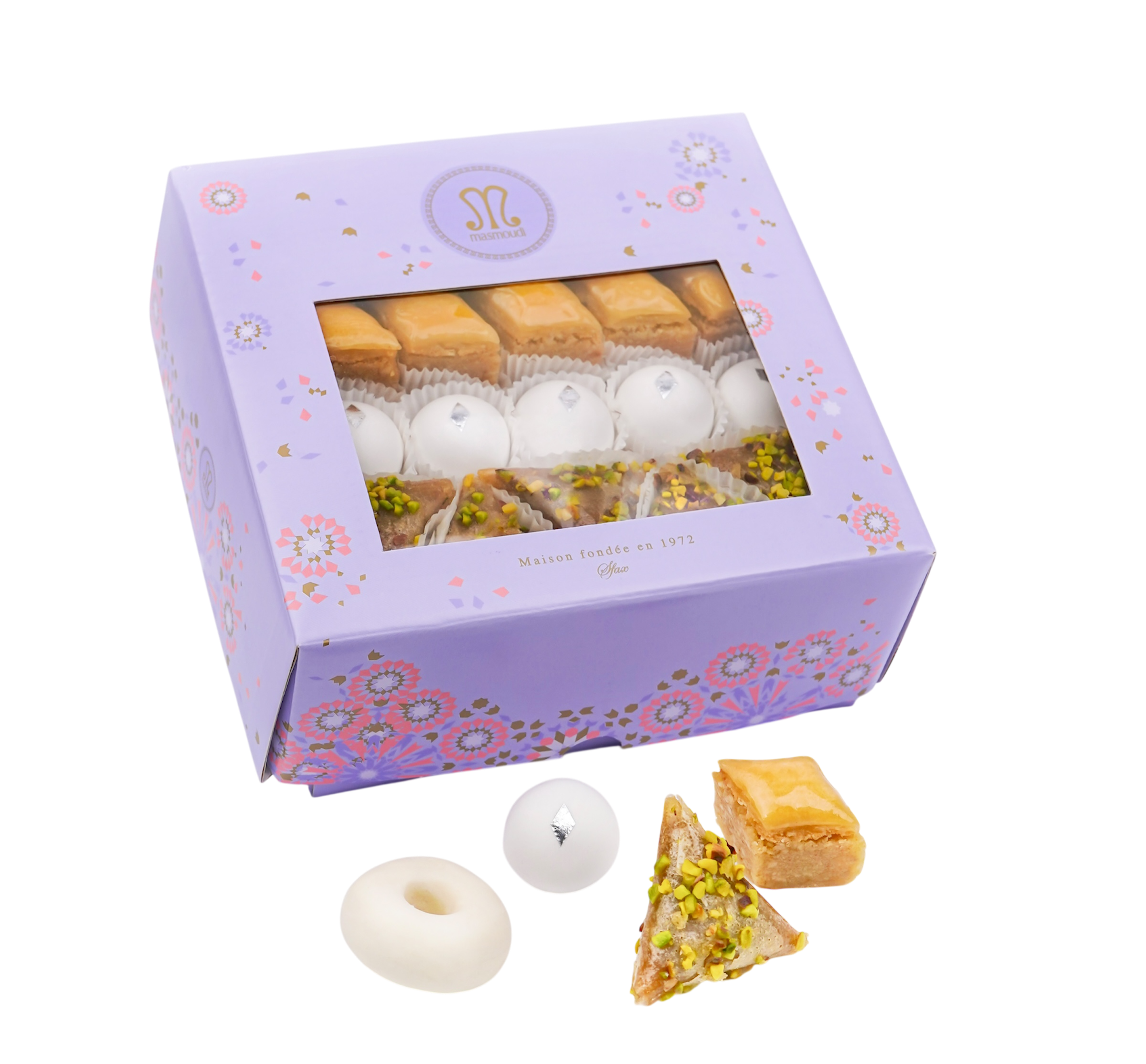 Délice de Tunis gift box with assorted Tunisian pastries 430g