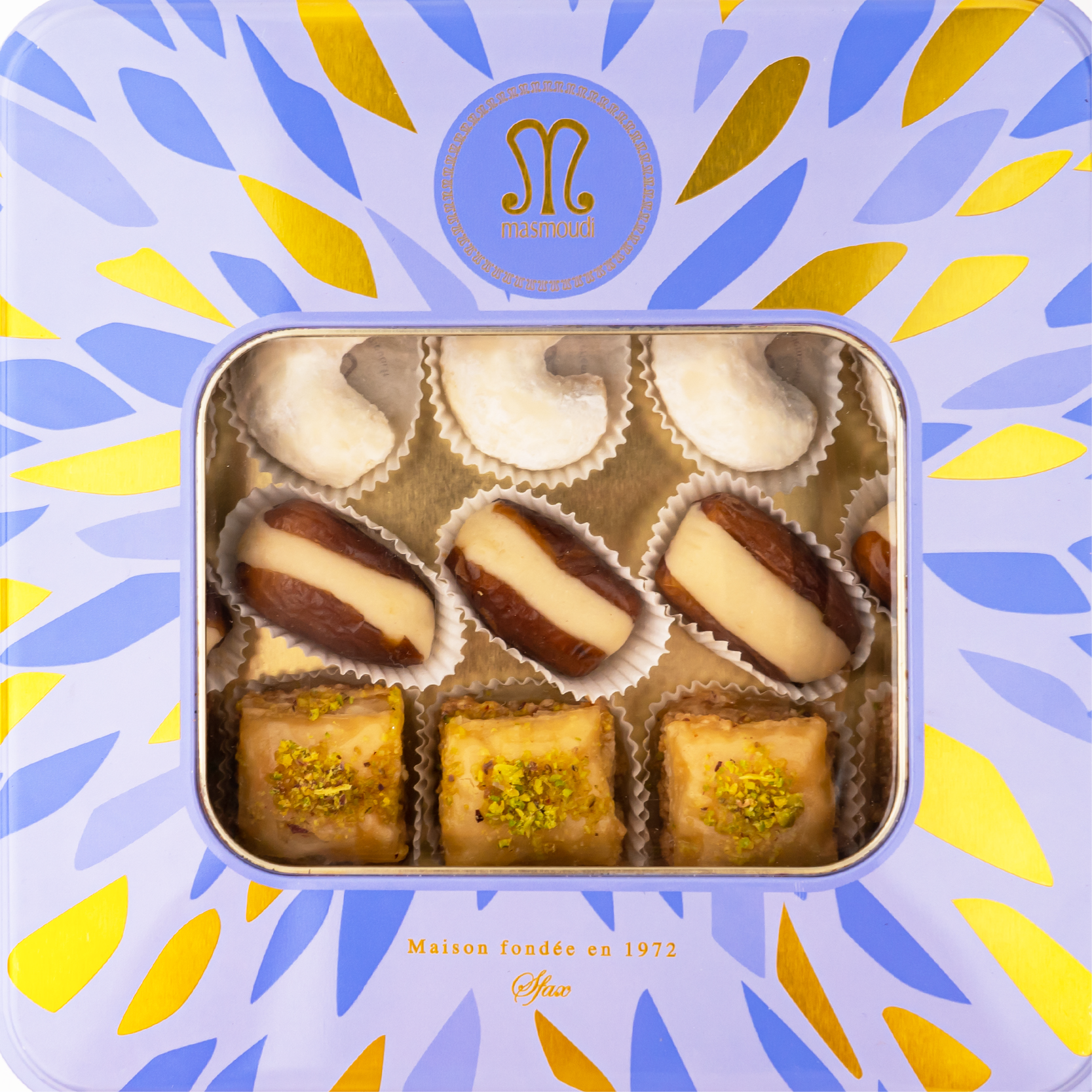 Tanit Tunisian pastry gift box with assorted baklava and sweets 470g