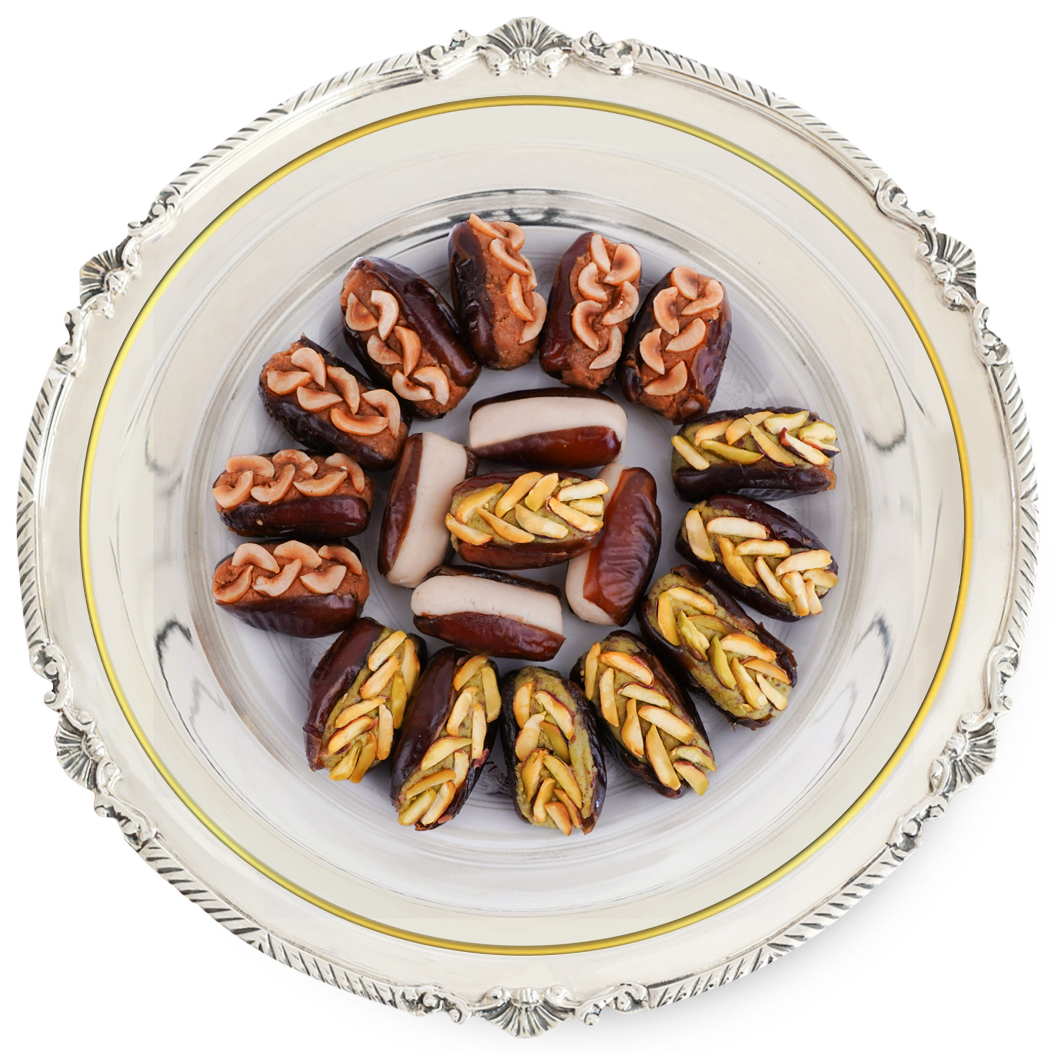 Stuffed Dates Gift Box – Tunisian Filled Dates, 24 Pc