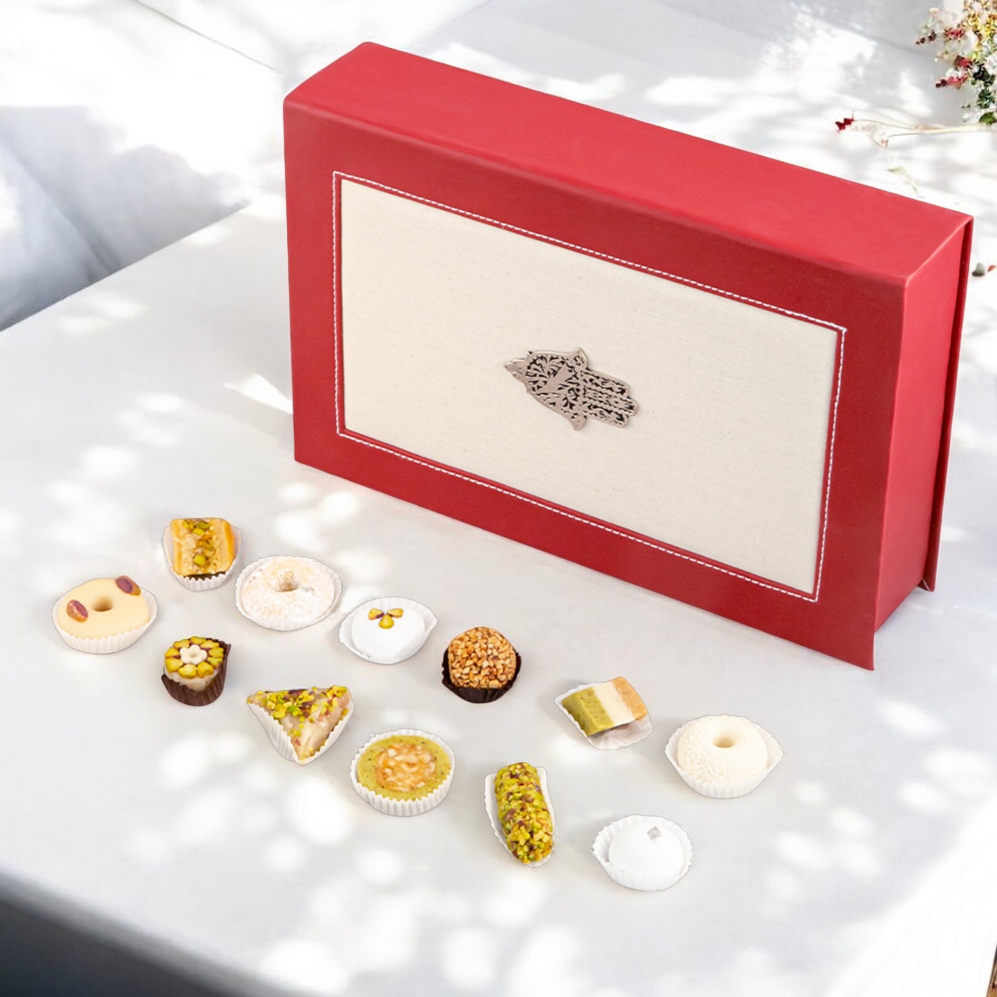 Luxia Épanouie luxury Tunisian pastry gift box with 54 pieces