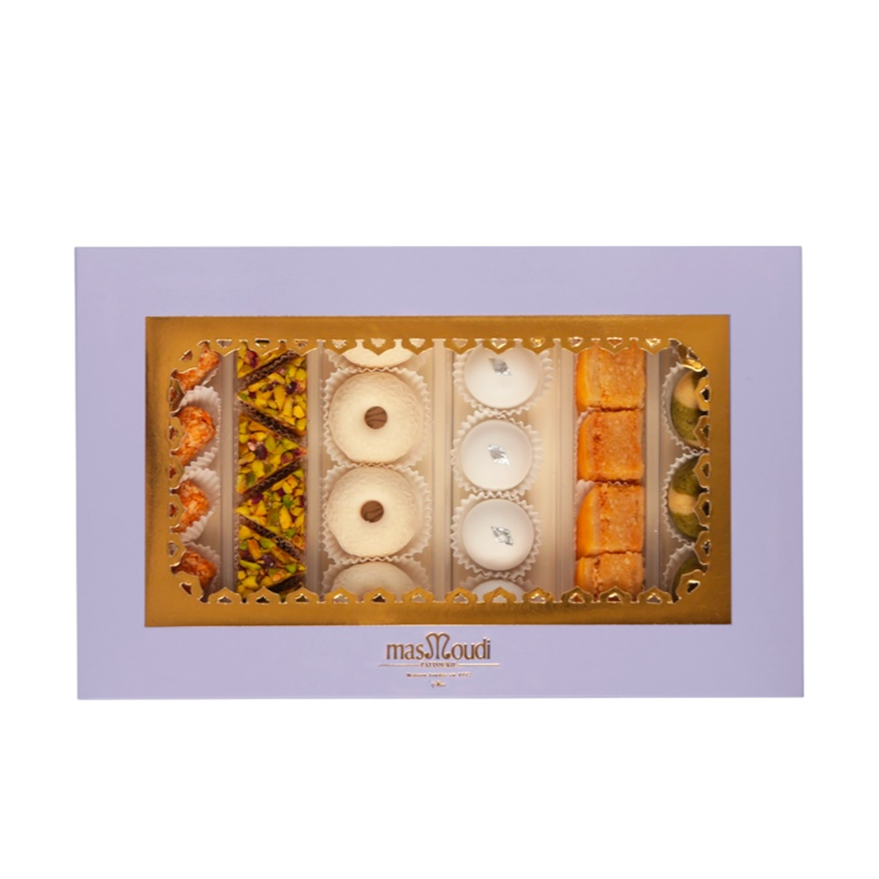 Saveurs d’Antan tasting box with 29 assorted Tunisian pastries