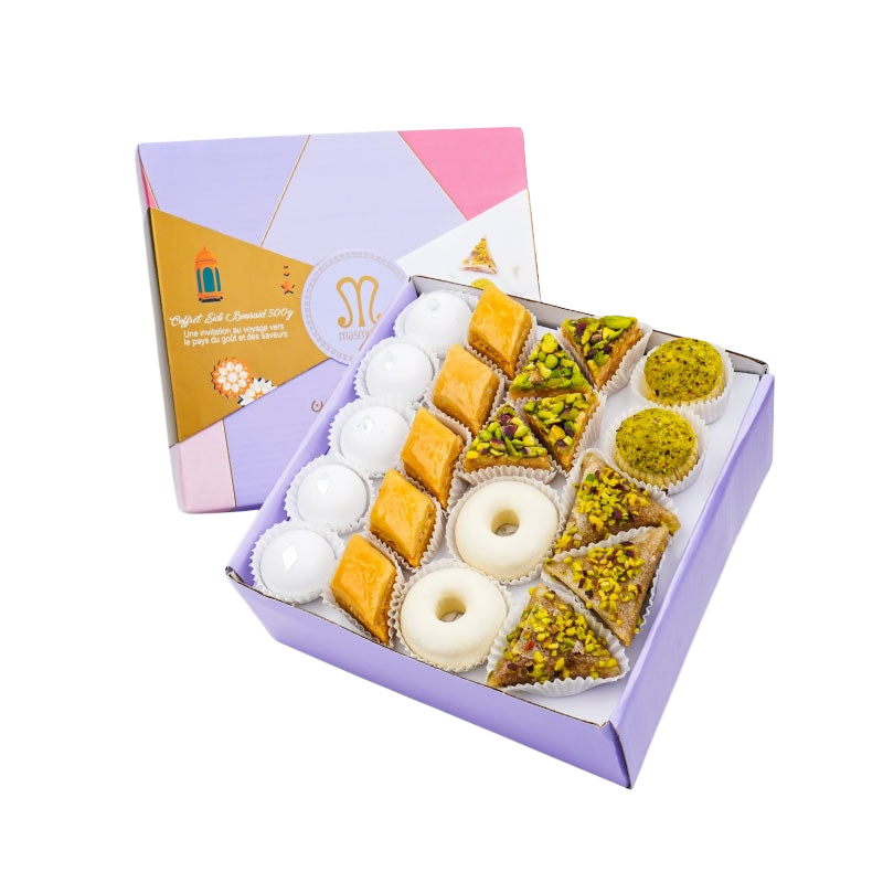 Sidi Bou Saïd Tunisian pastry gift box inspired by blue-and-white village 480g