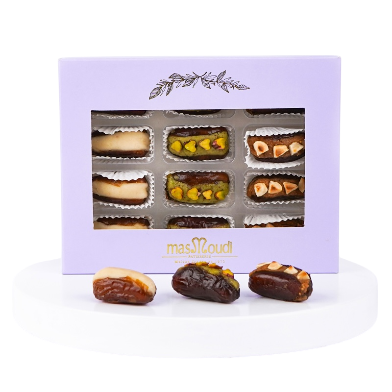 Secret Tunisien gift box with stuffed dates and assorted pastries 190g