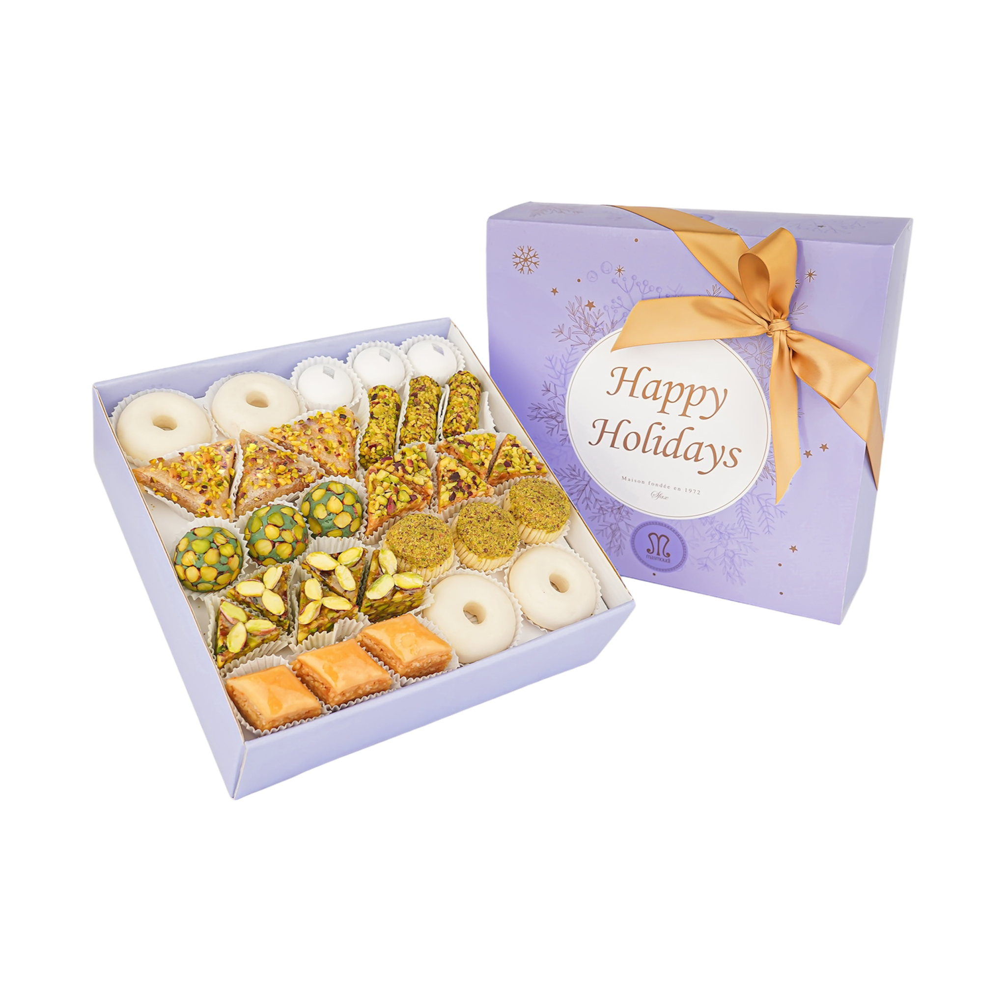 Coffret Tounsi large Tunisian pastry gift box with 67 pieces