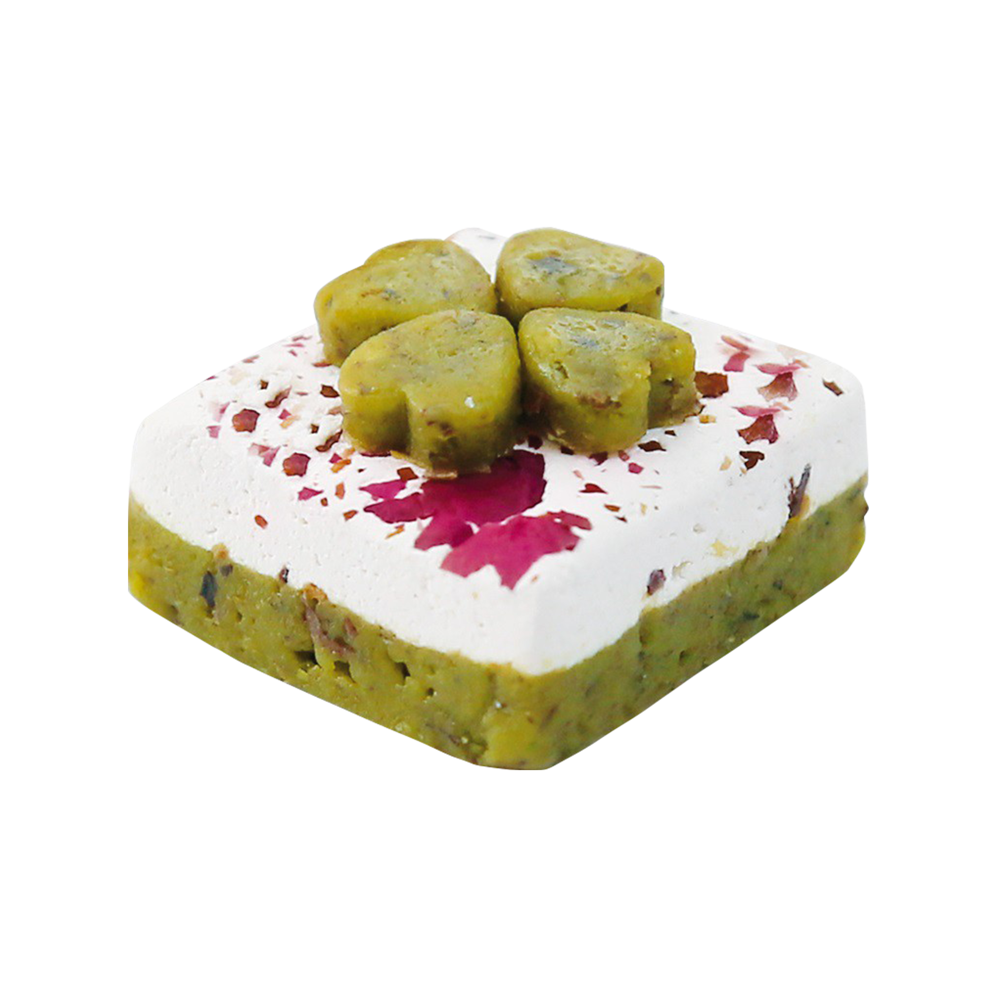 Pistachio Rose Nougat | Tunisian Almond Pistachio Sweet