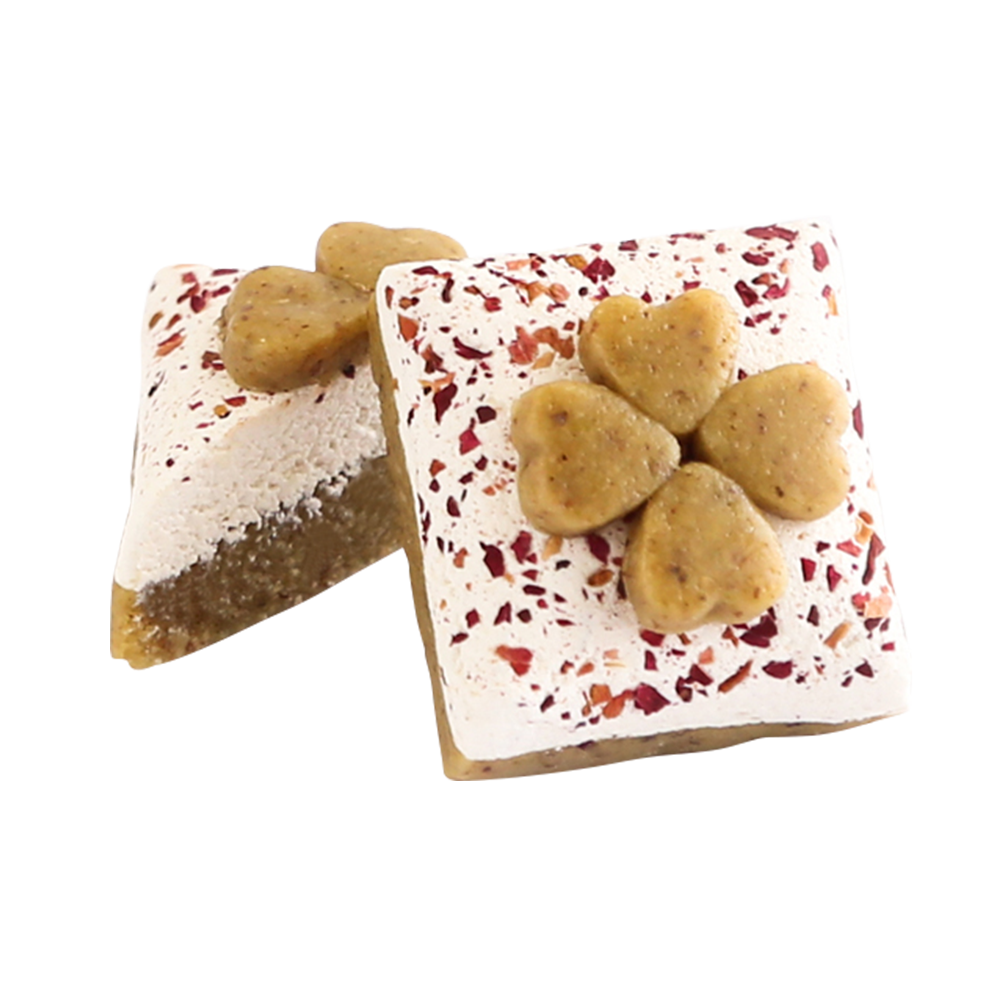 Pistachio Rose Nougat | Tunisian Almond Pistachio Sweet