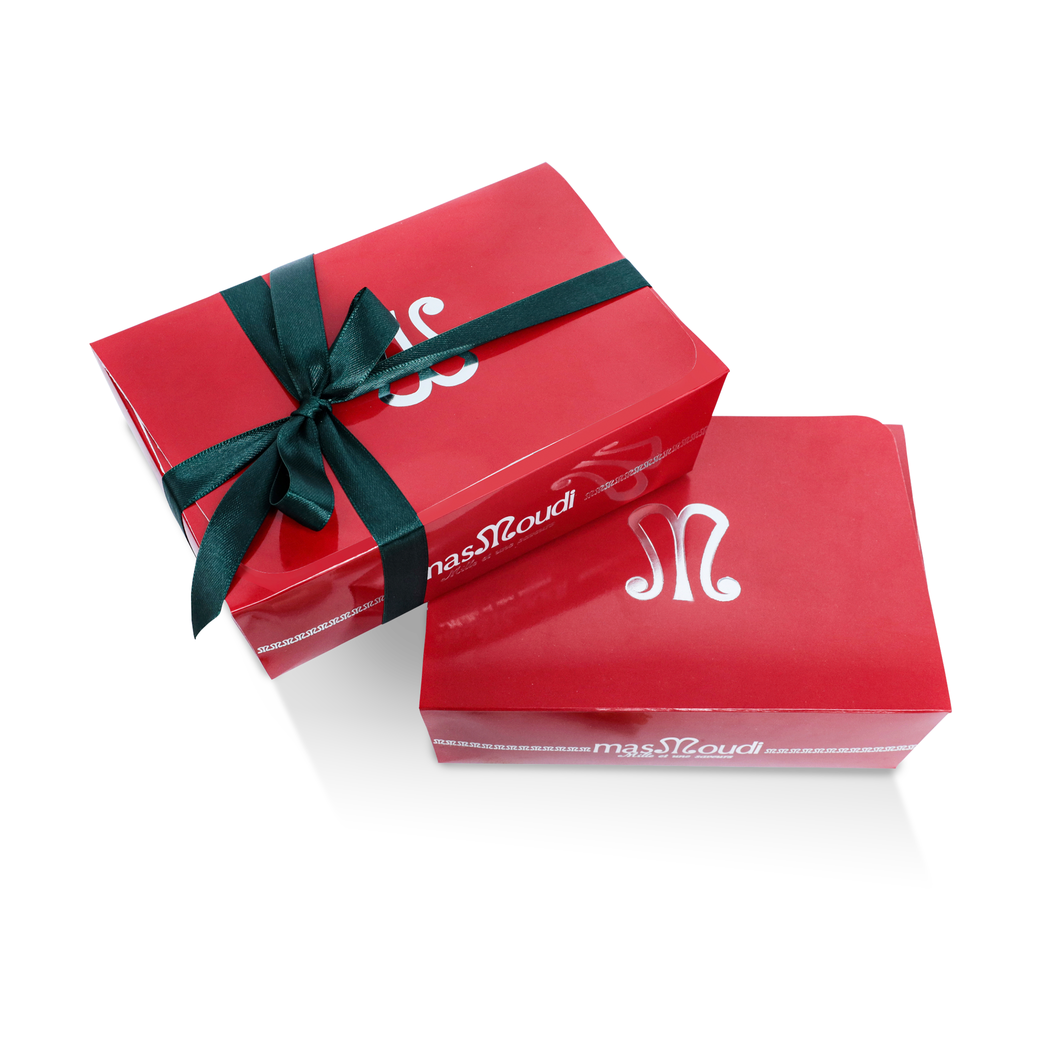 Red Ballotin Gift Box – Tunisian Pastry Assortment, 20 Pc